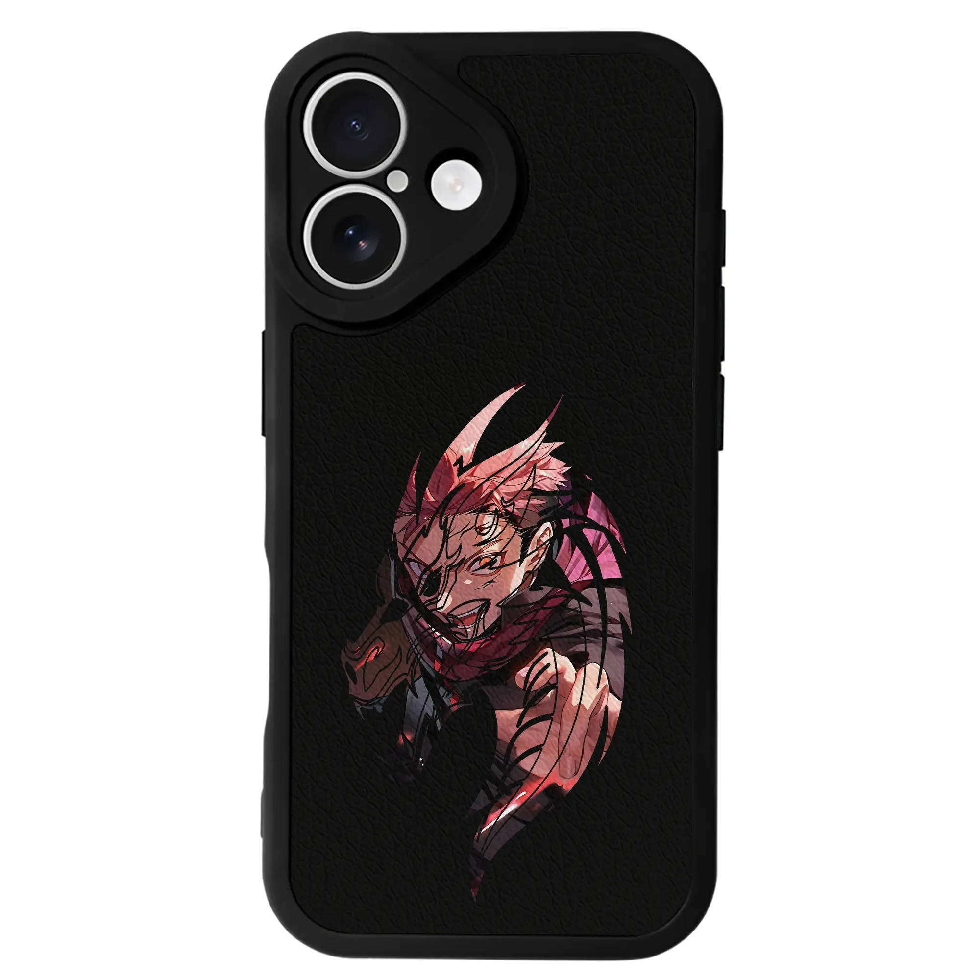 呪術廻戦 グッズ,虎杖 悠仁 - IPhone 16シリーズ対応 ・ シリコンスマホケース ・ レザー調 ・ 高精度フィット ・ 耐衝撃 ・ ワイヤレス充電対応 ・ 精密カット